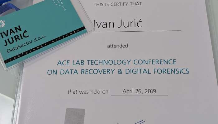 ACE Lab Technology Conference on data recovery, Prag 2019.