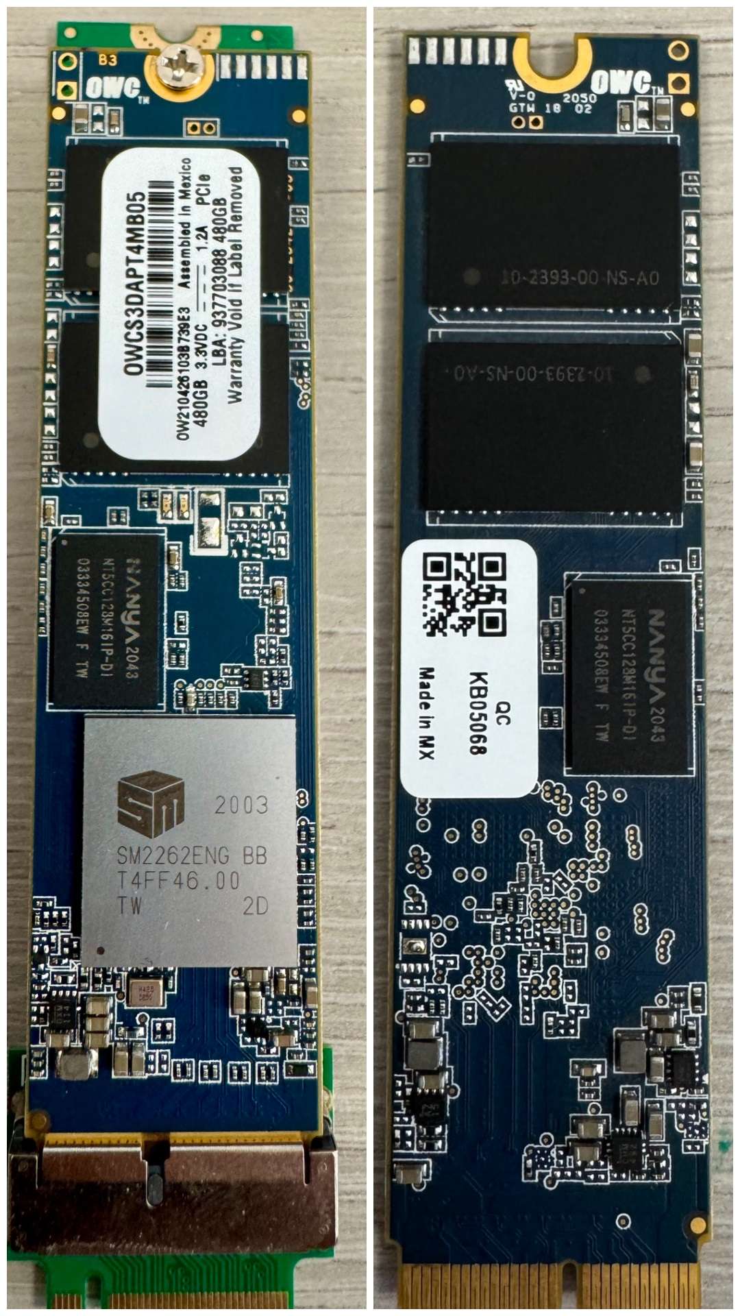 OWC Aura Pro X2 SSD iz laptopa MacBook Pro Retina, Mid 2015